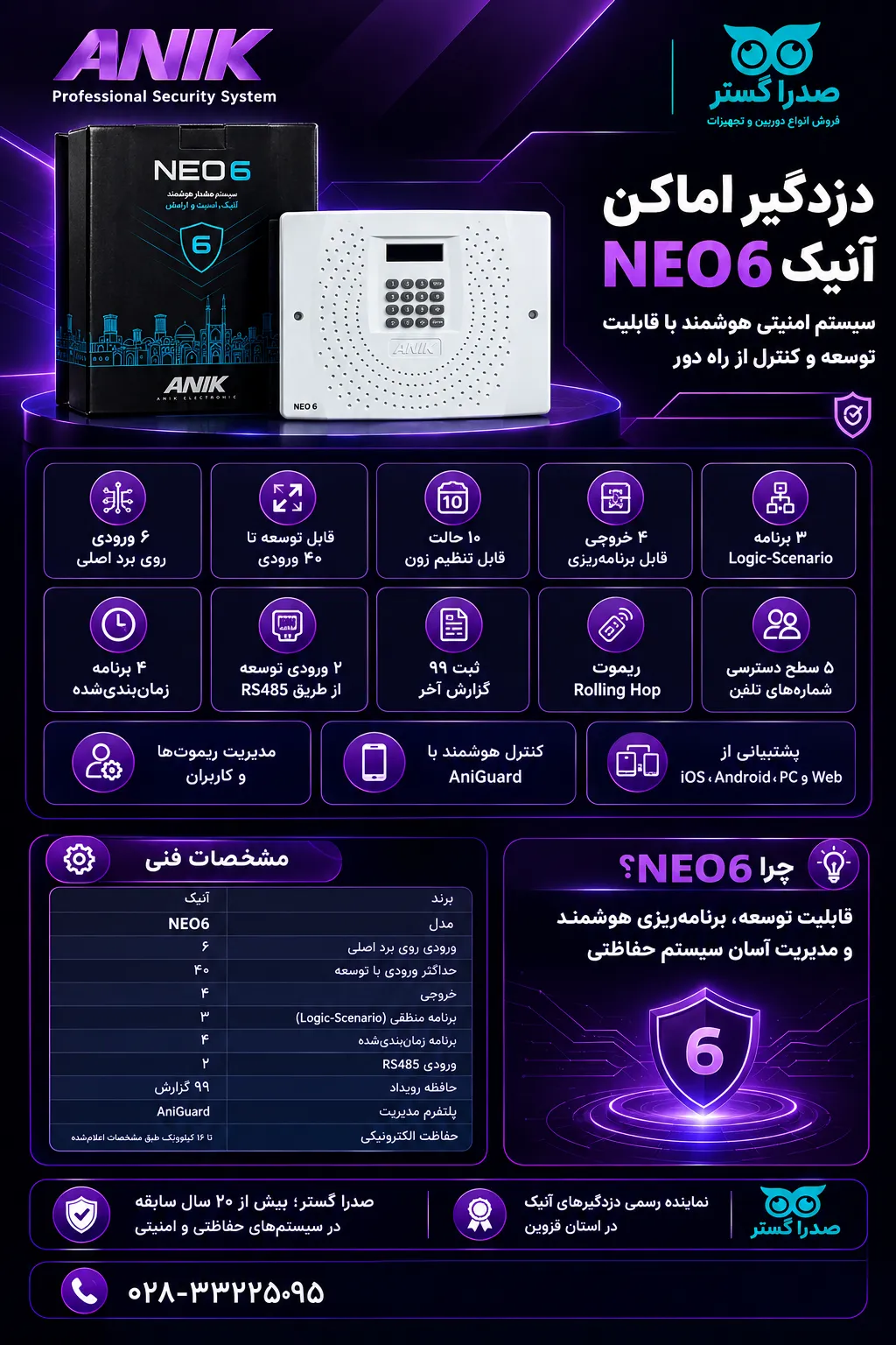 دزدگیر آنیک مدل NEO6